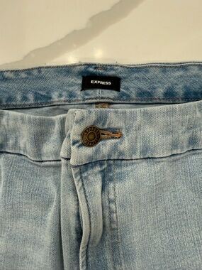 Express Cropped Flare. High Ride. Flexx Hyper Stretch. XL. Cotton Blend. Light.